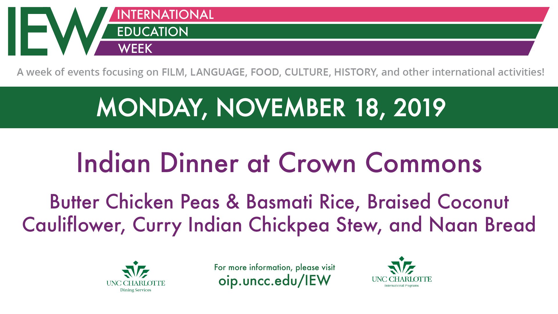 Indian Dinner at Crown Commons